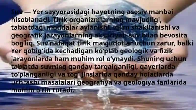 Tabiatdasuvning tarqalishi va taqsimlanishi 2