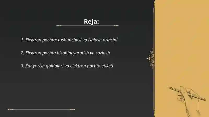Elektron pochta va ijtimoiy tarmoqlar 2