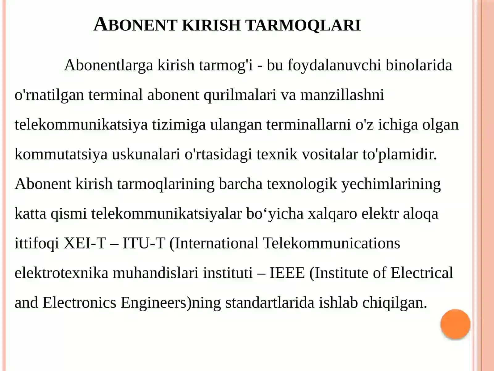 Abonent kirish tarmoqlari 2