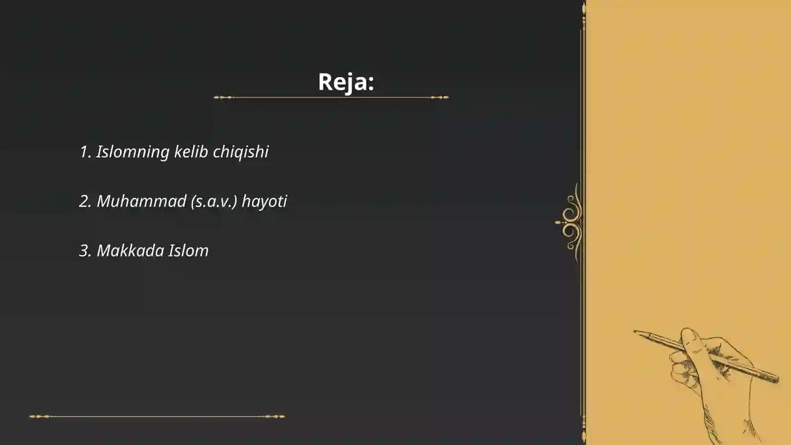 Abdurauf Fitratning Muxtassar islom tarixi risolasi boʻyicha slayd 2