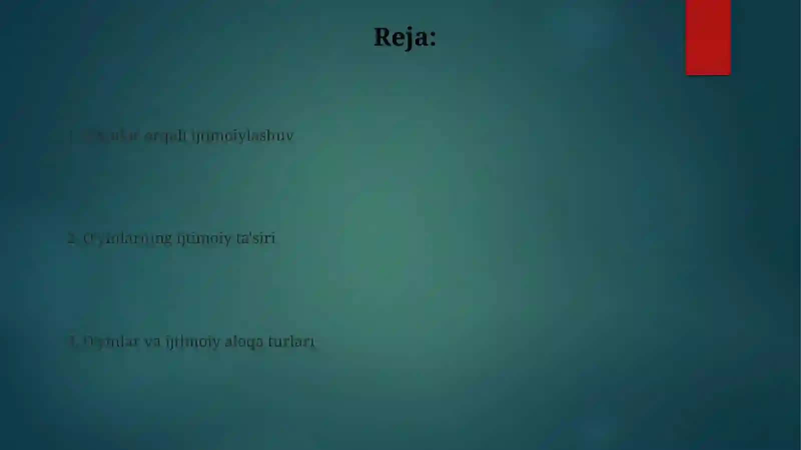O'yinlar va ijtimoiy faoliyat 2
