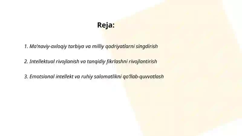 Ma'naviy-axloqiy tarbiya va milliy qadriyatlarni singdirish 2