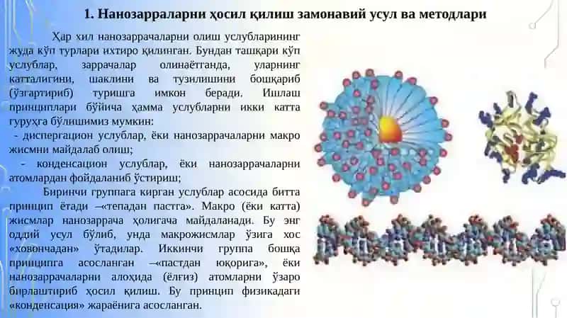 Нанозарраларниҳосил қилиш методлари 2