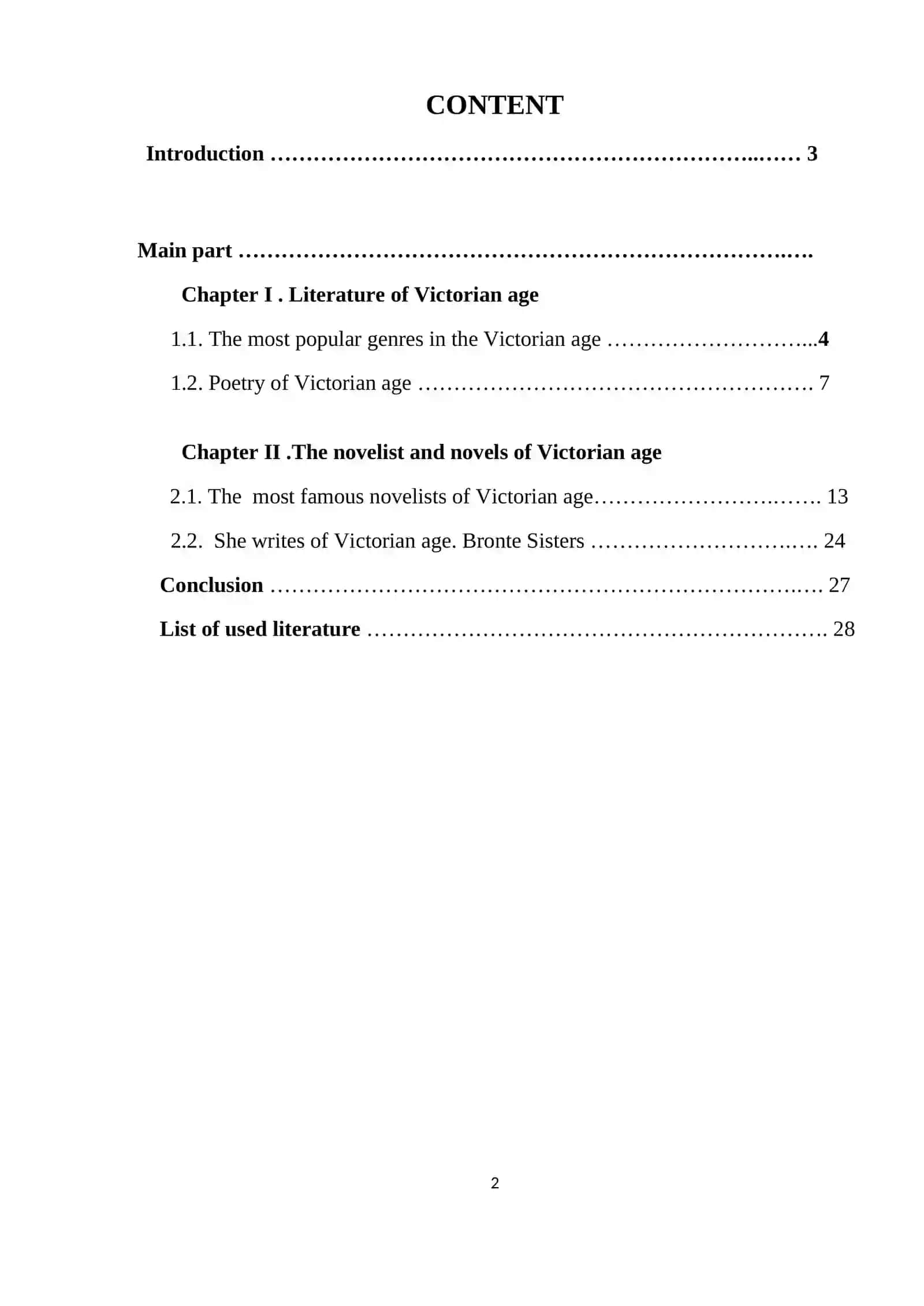 Course Work on Victorian Age Literature 2