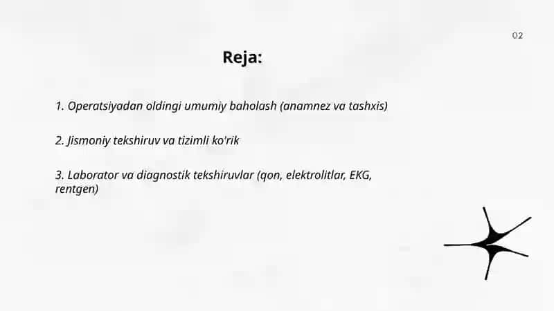 Operatsiyadan oldingi davr 2