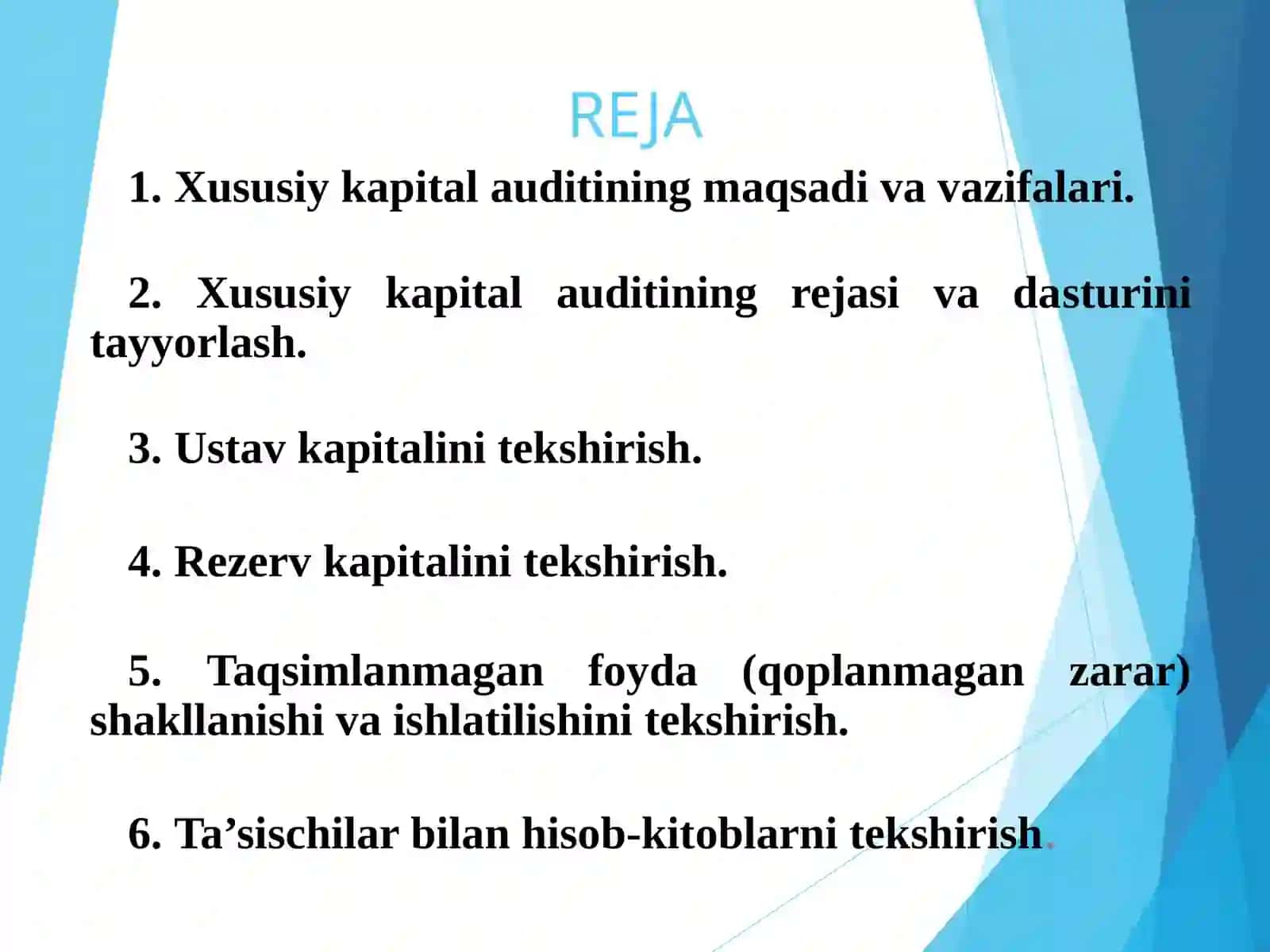 Xususiy kapital auditi 2