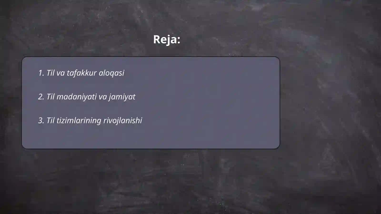 Til va tafakkur aloqasi 2