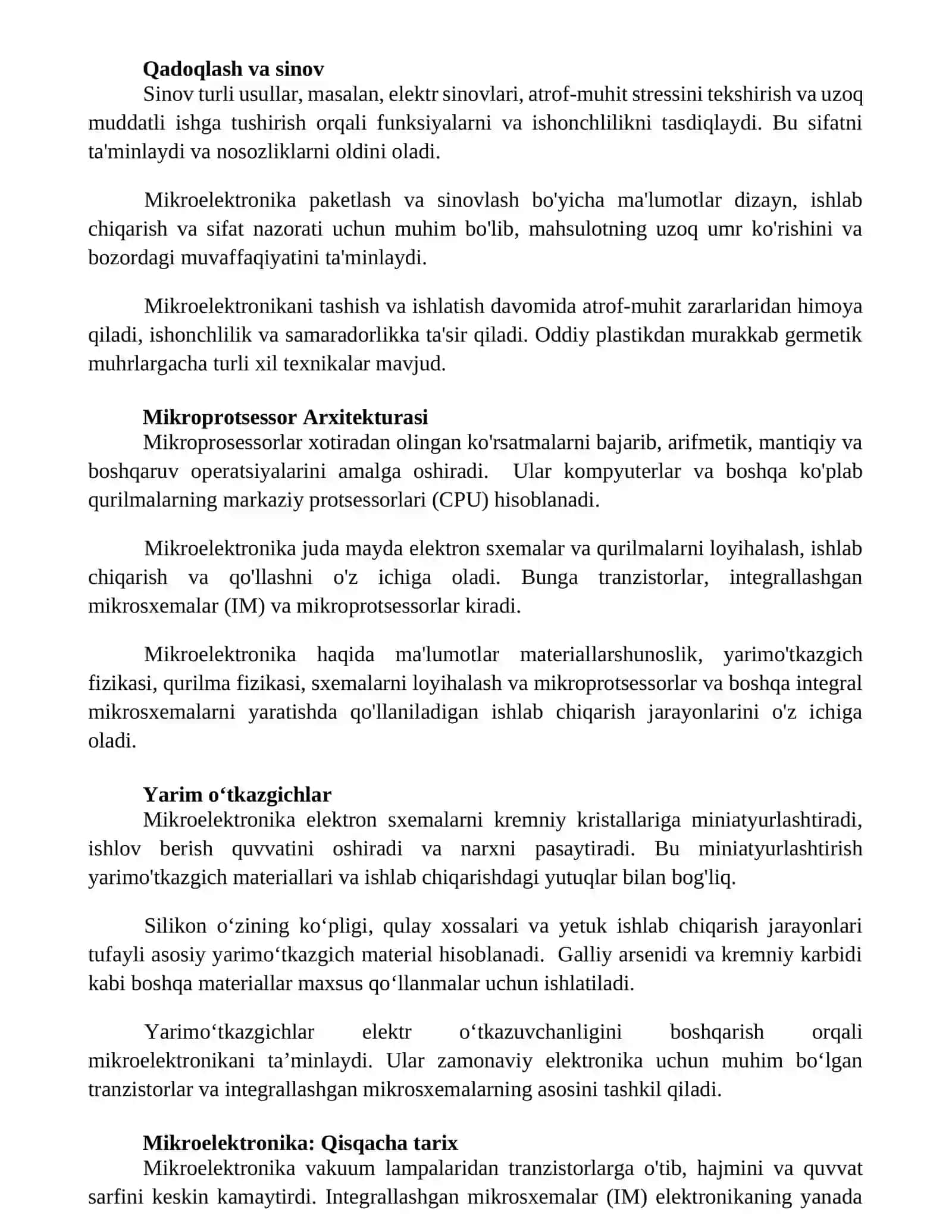 Mikrotexnika haqida malumot 2