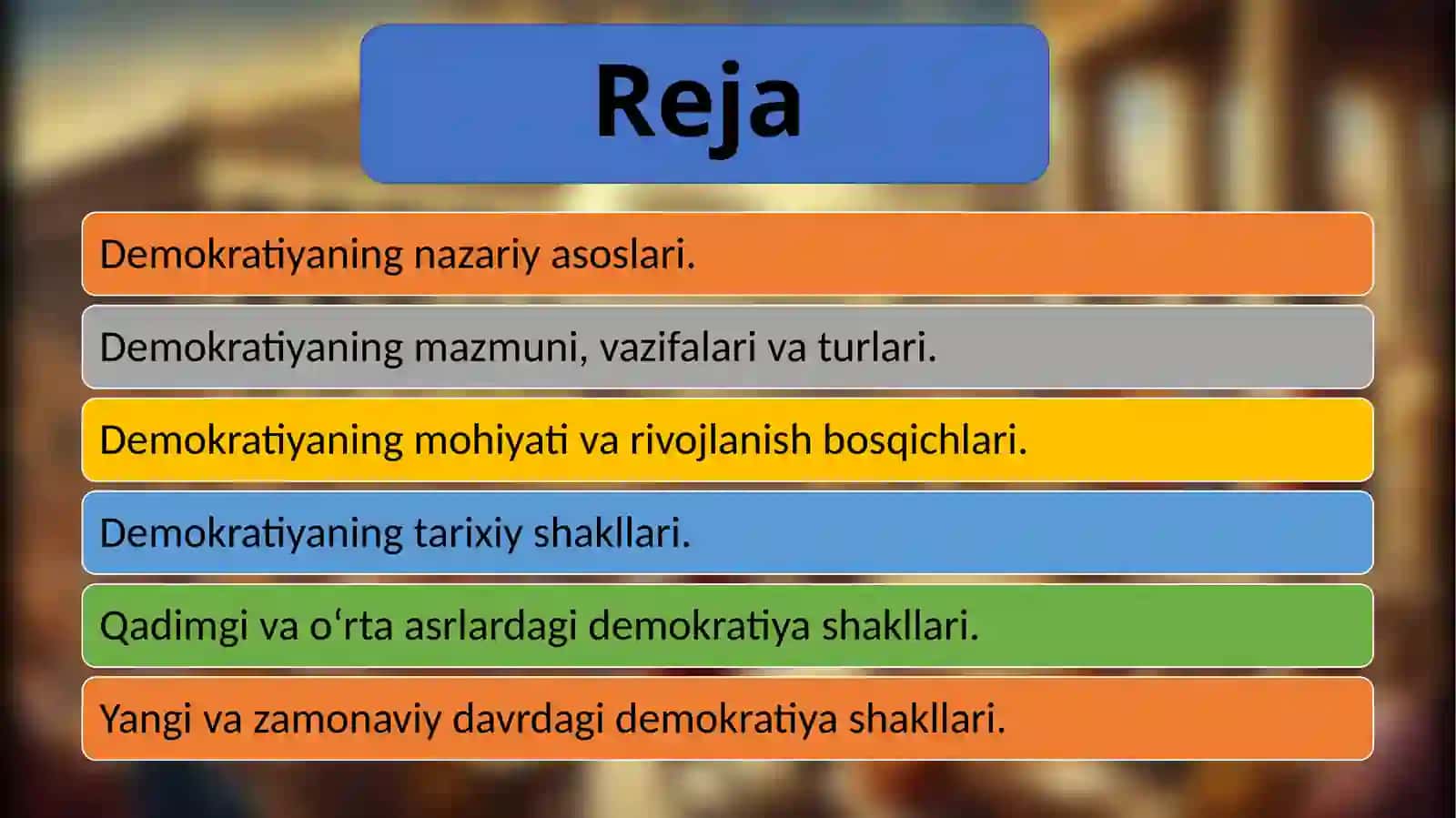 Demokratiya va uning tarixiy shakllari 2
