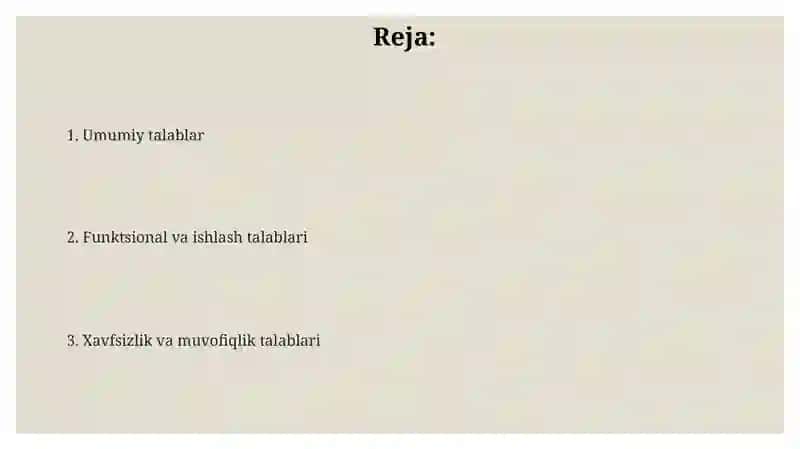 ZAU qurilmalariga qóyilgan talablar 2
