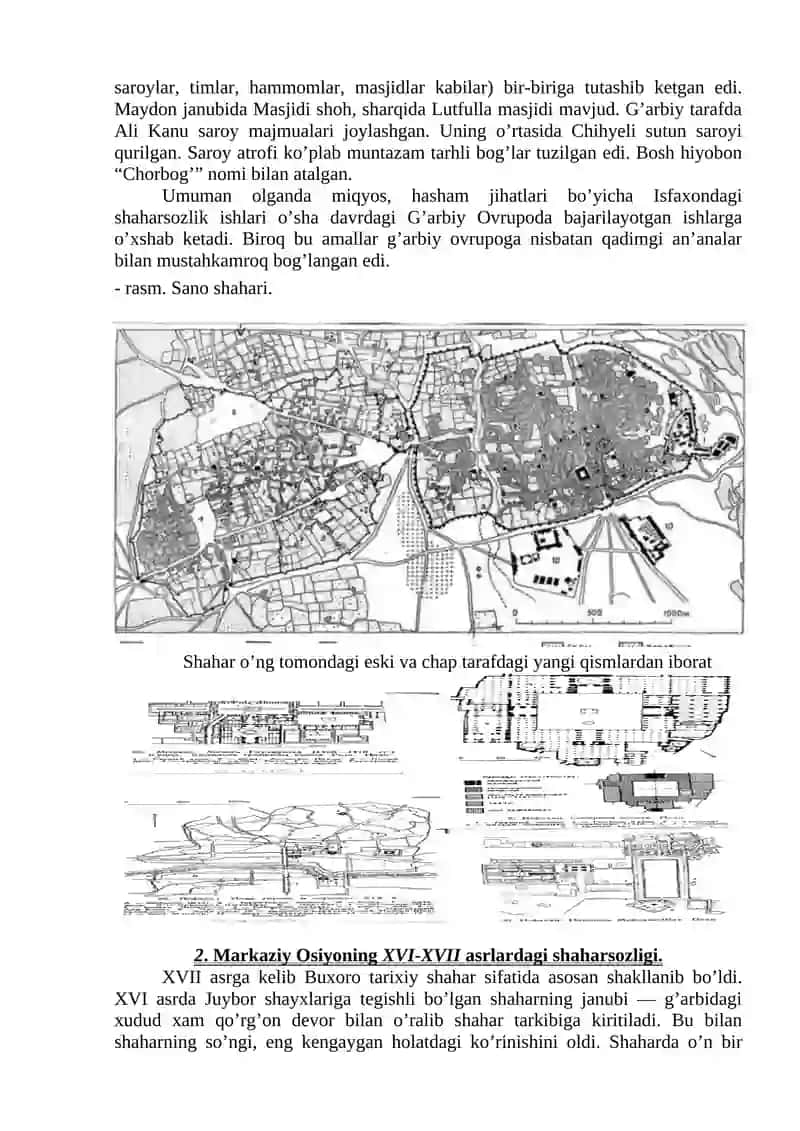 XVI-XVII Asrlar shaharsozligi 2