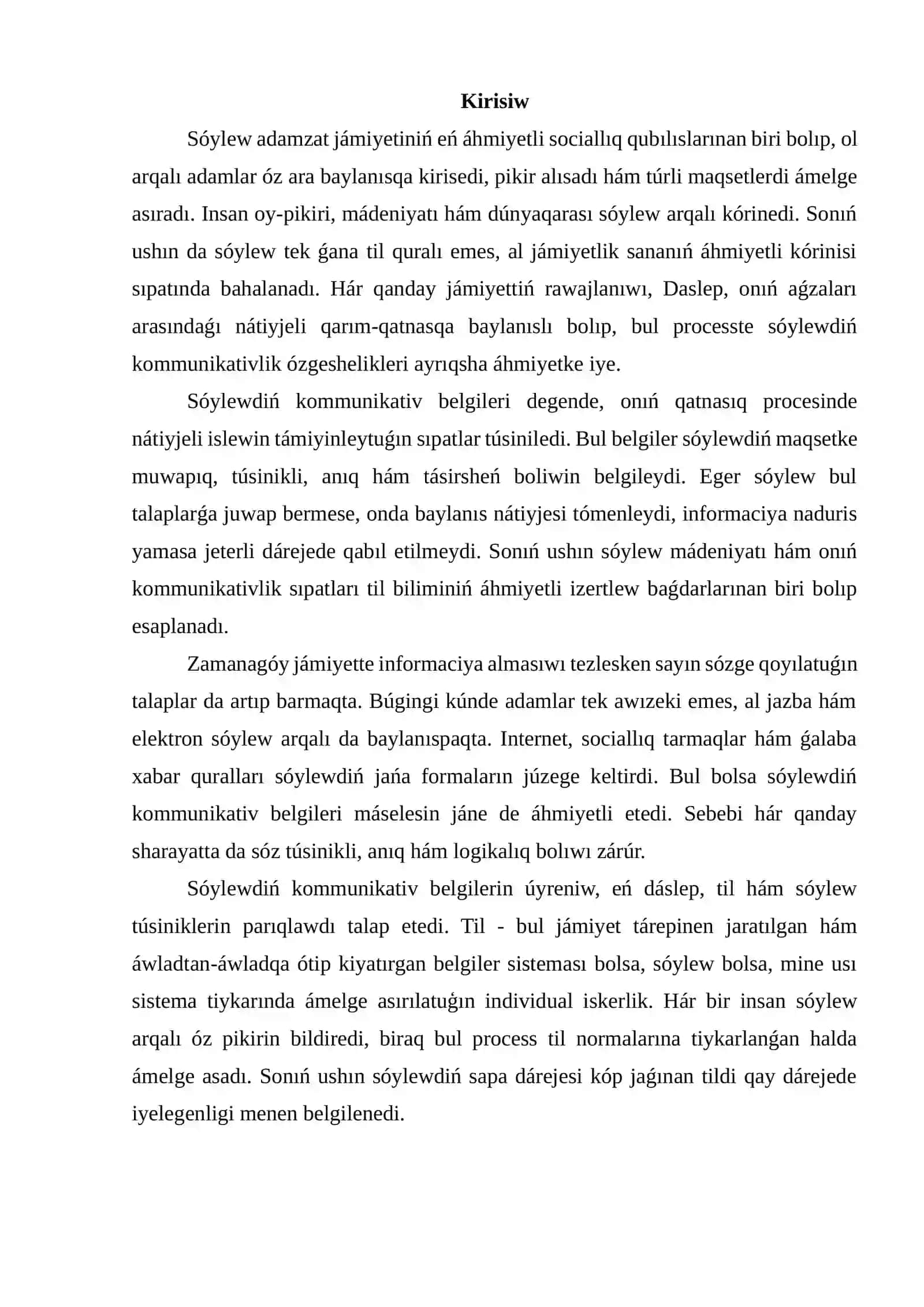 Sόylewdiń kommunikativlik belgileri 2