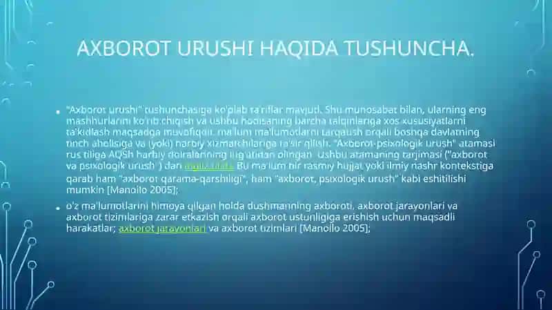 Axborot urushi: tushunchasi, turlari va maqsadlari 2