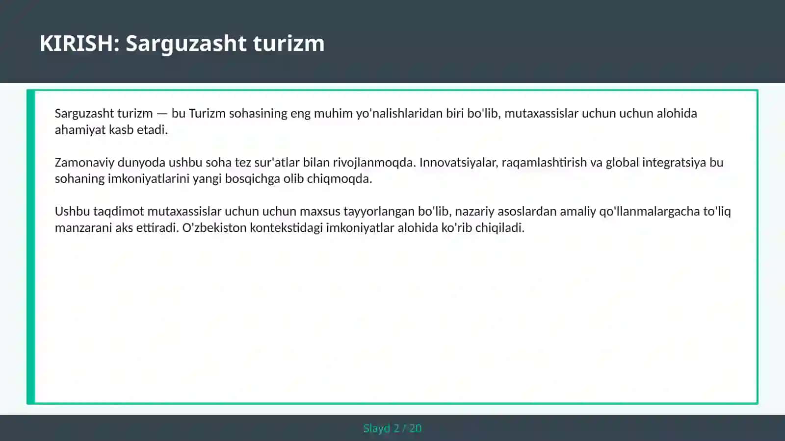 Sarguzasht turizm 2