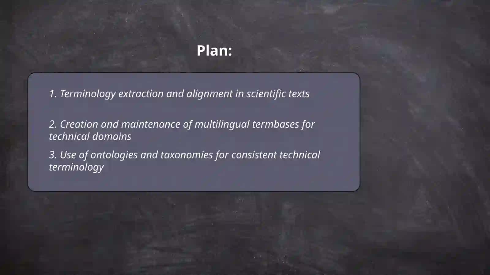 Terminology Extraction and Alignment in Scientific Texts 2