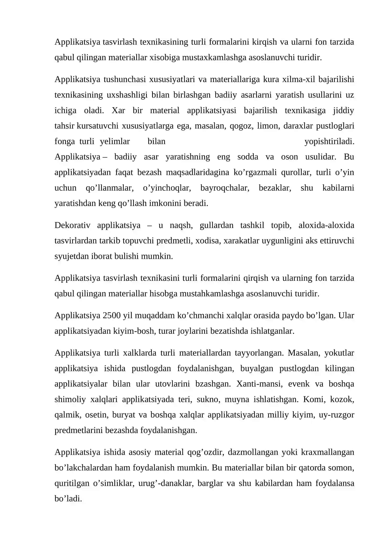 Applikatsiya Tayyorlash 2