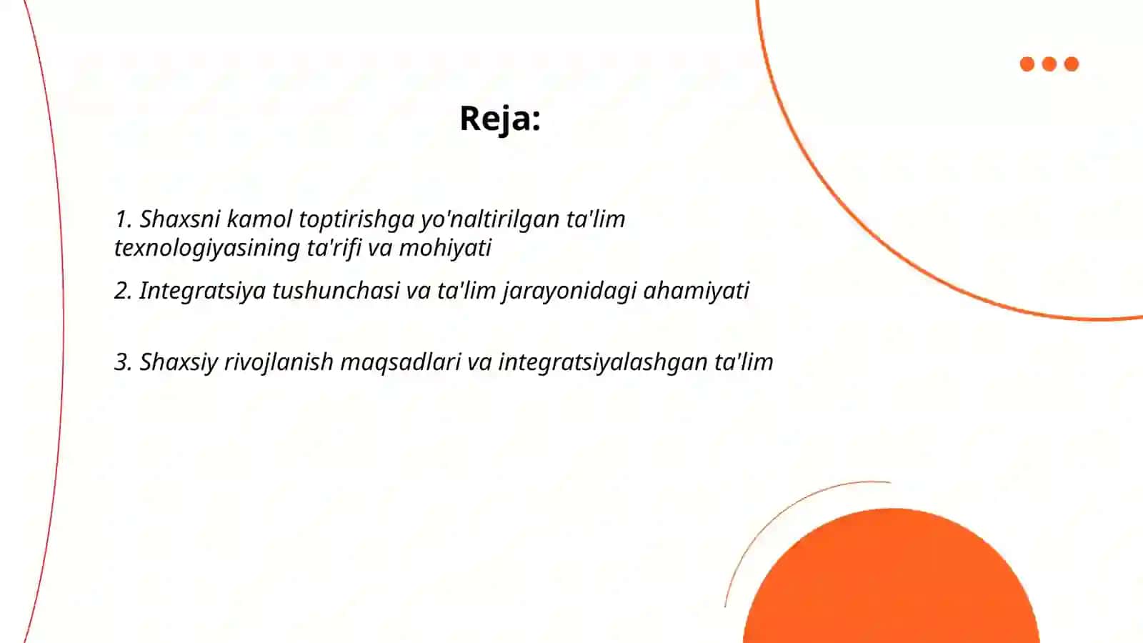 Integratsiya haqida umumiy tushincha 2