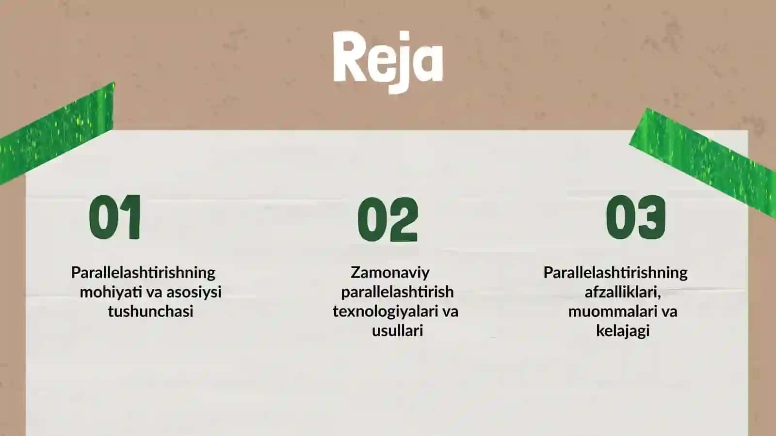 Zamonaviy parallelashtirish texnologiyalari 2