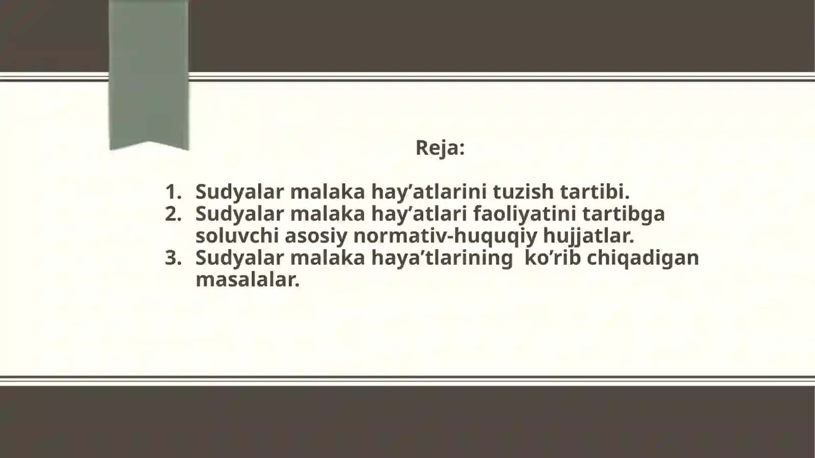 Sudyalar malaka hay'atlari 2