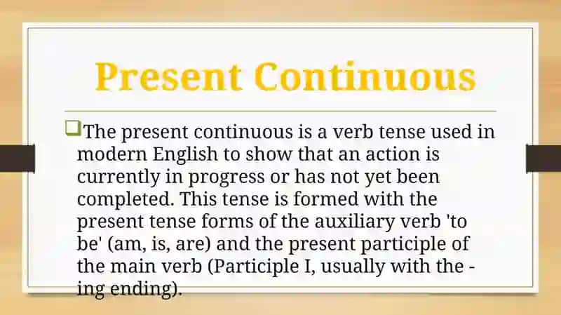 Present Continuous 2