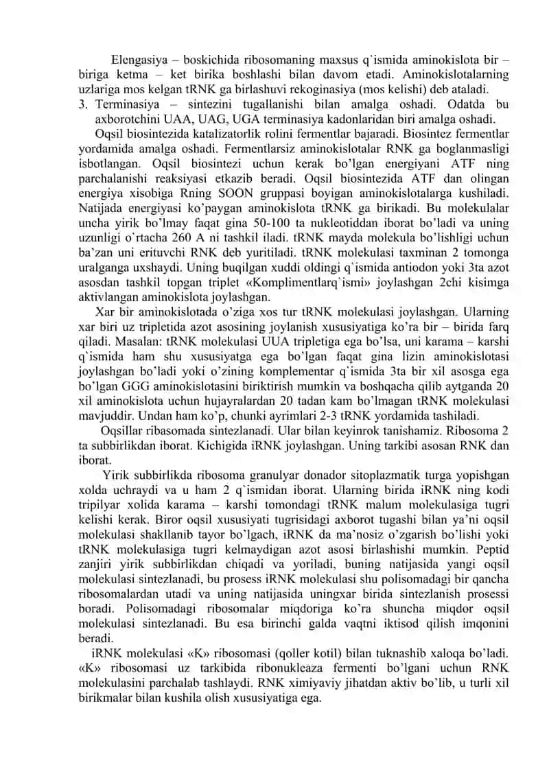 Oqsil biosintezi 2