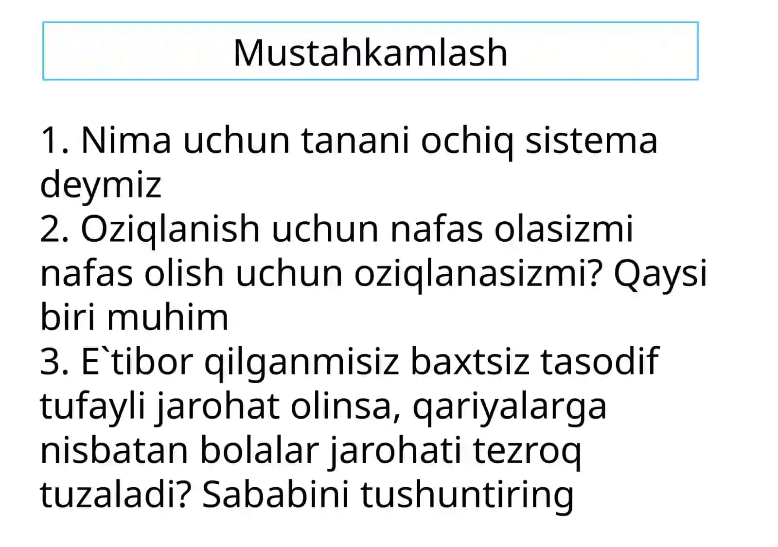 To`qimalar, organlar, organizm 2