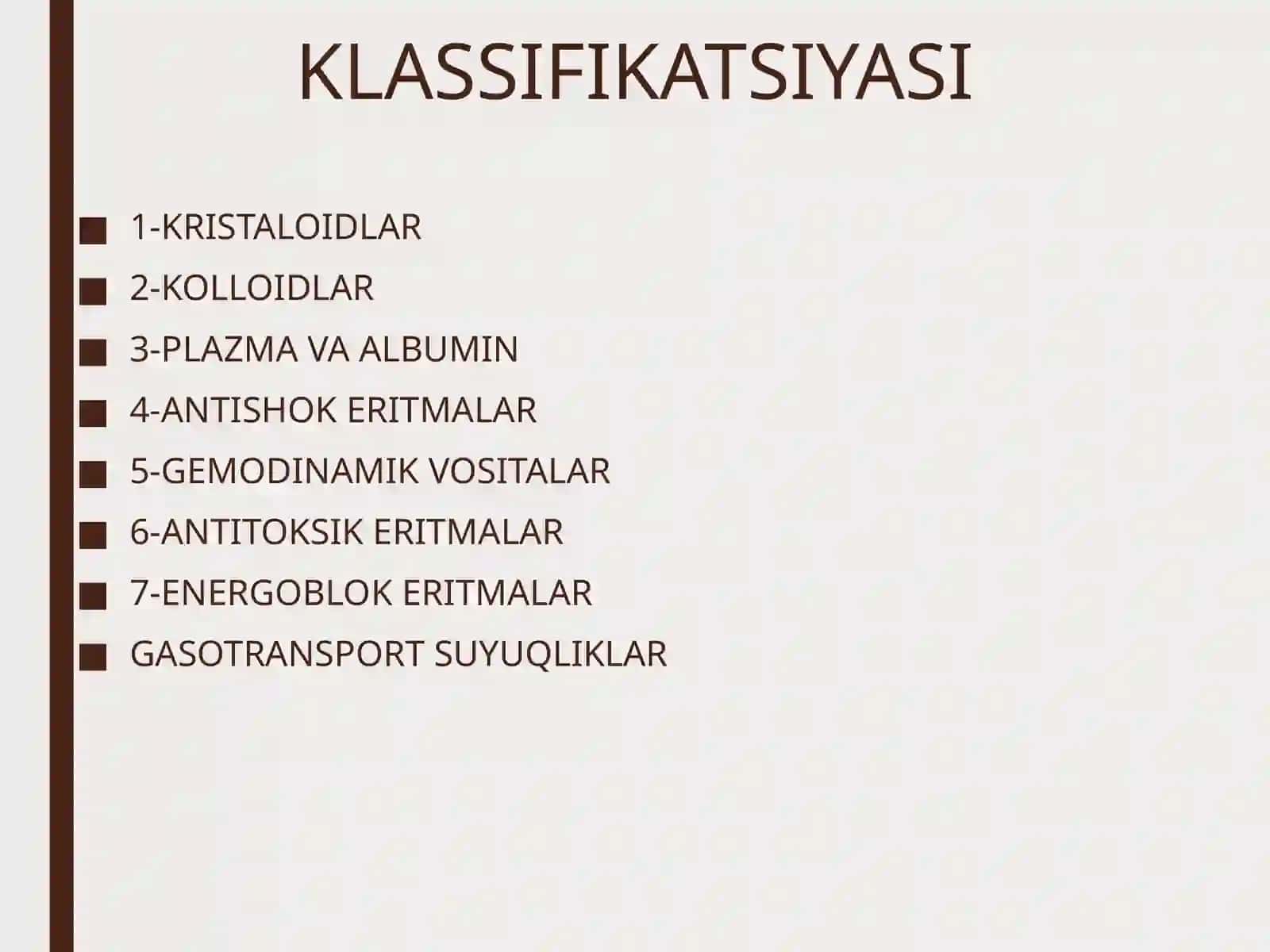 Qon o‘rnini bosuvchi suyqliklar –Ta’rif 2