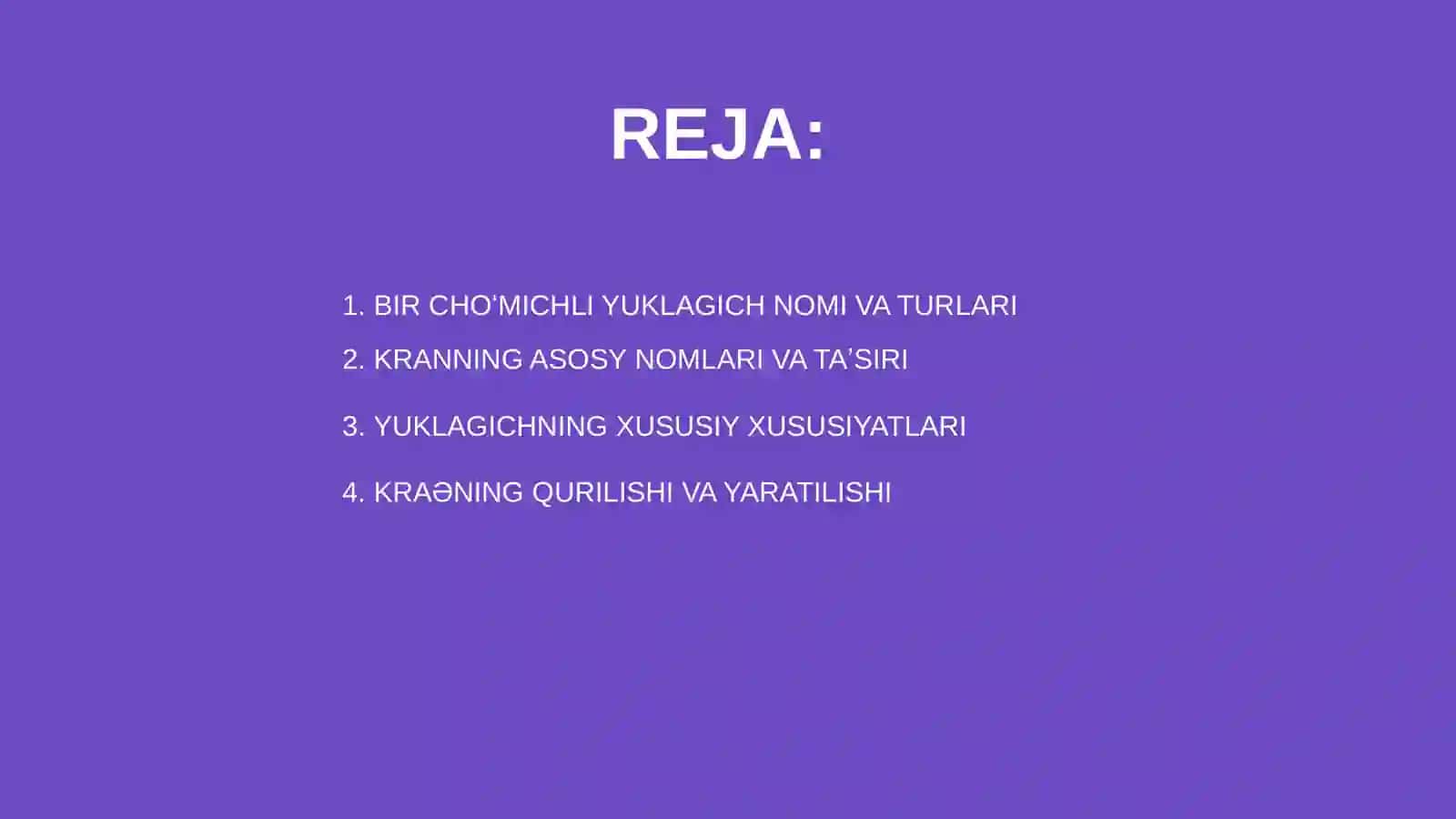 BIR CHOʻMICHLI YUKLАGICH VA KRАNNING TЕХNIK ISH UNUMDОRLIGI 2