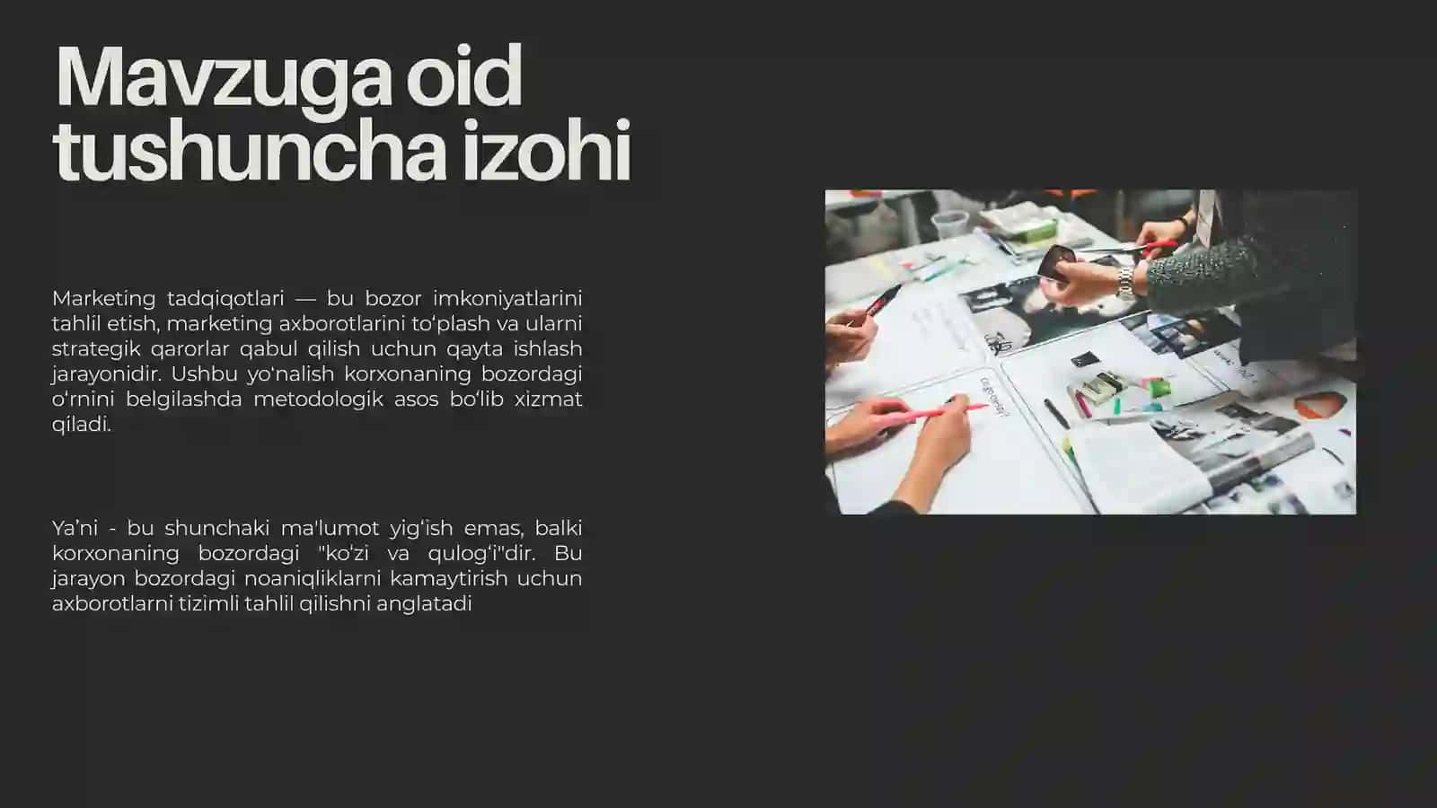 Markеting tadqiqotlarining asosiy yunalishlari 2