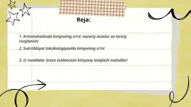 Kriminalistikada kimyoning oʻrni 2