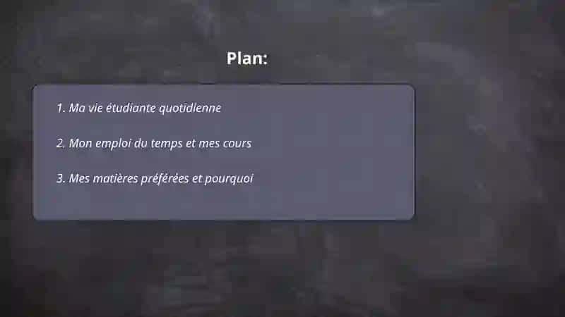 Plan: Ma vie étudiante quotidienne 2