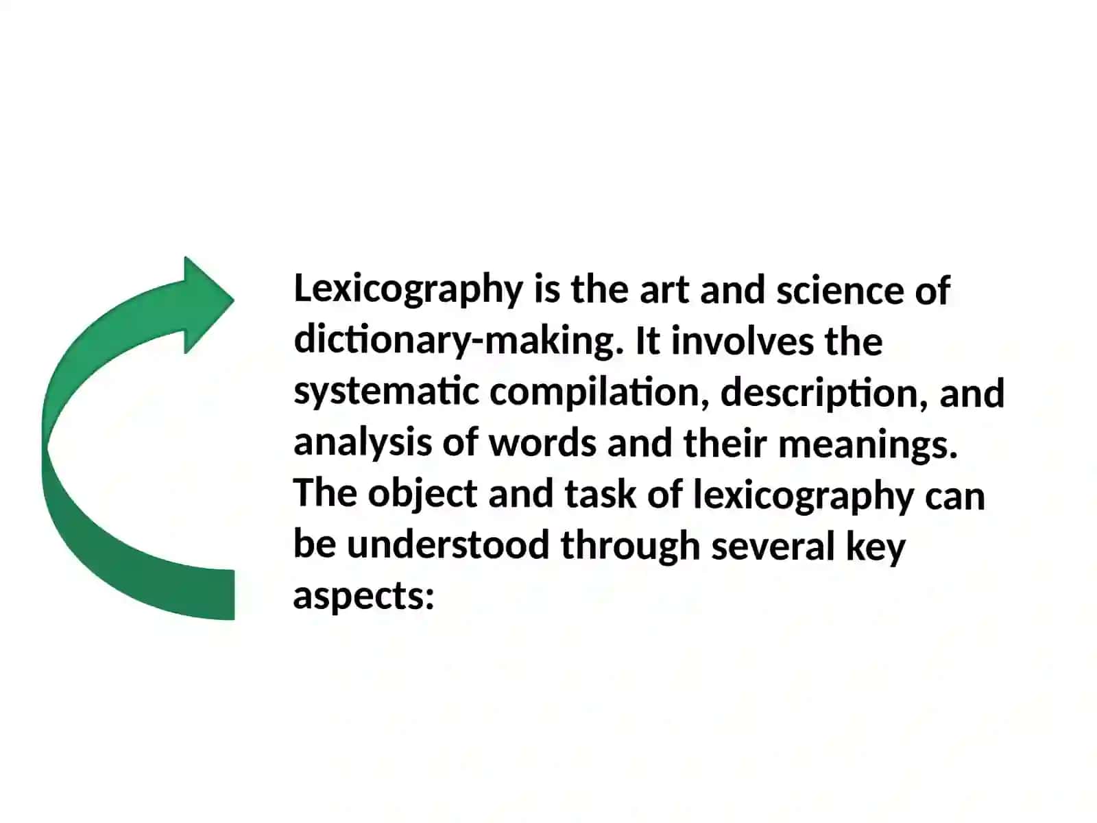 Lexicography, the object and task of science 2