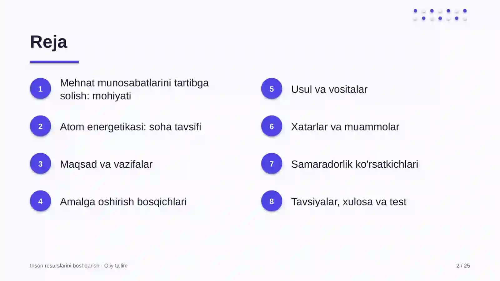 Atom energetikasida mehnat munosabatlarini tartibga solish 2