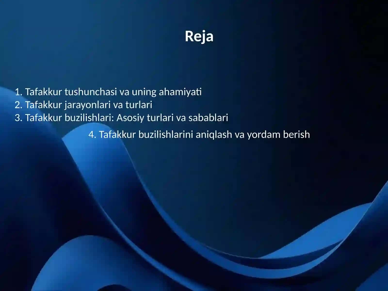 Tafakkur va uning buzilishlari 2