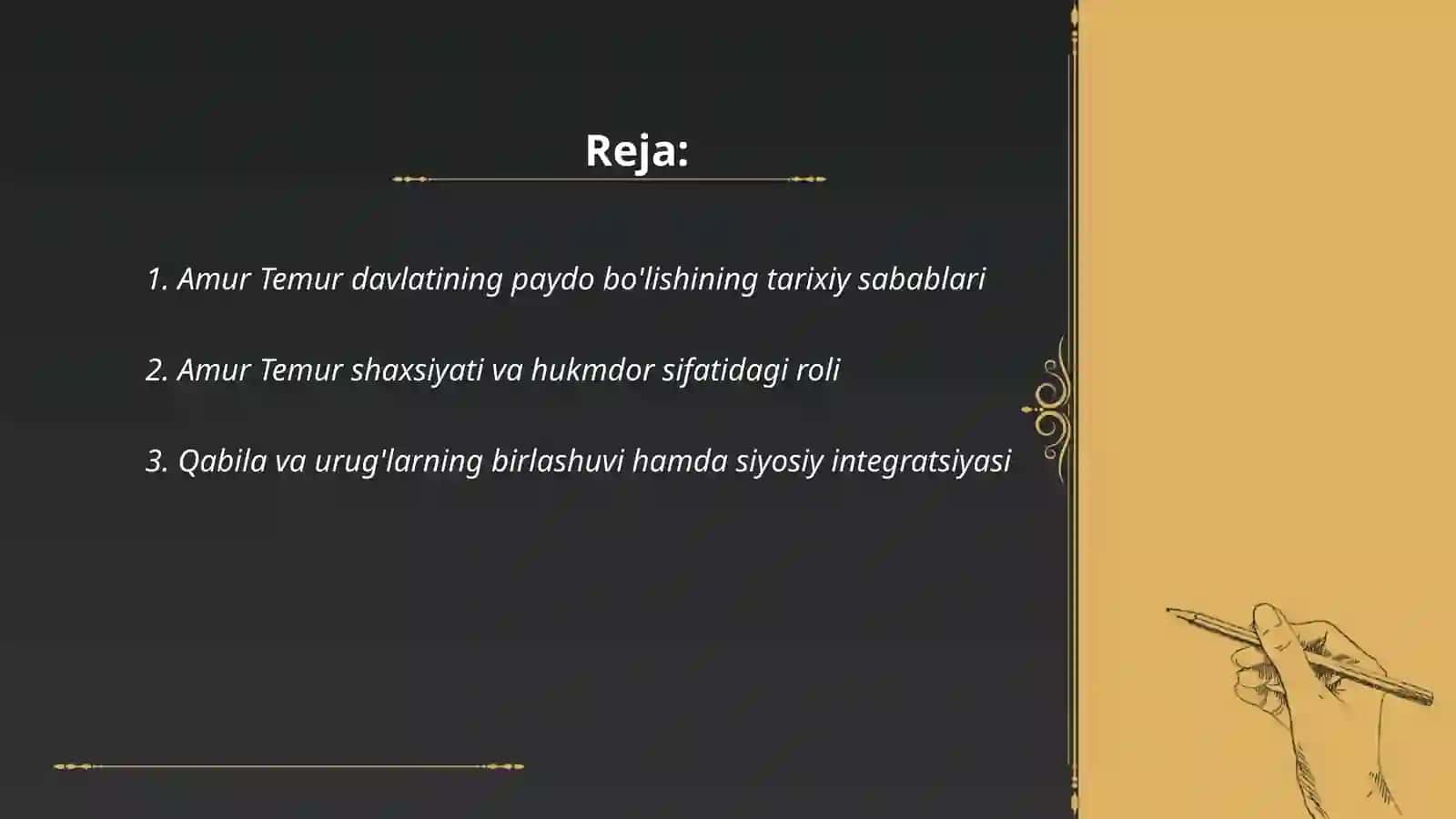 Amur Temur davlatining tashkil topishi 2