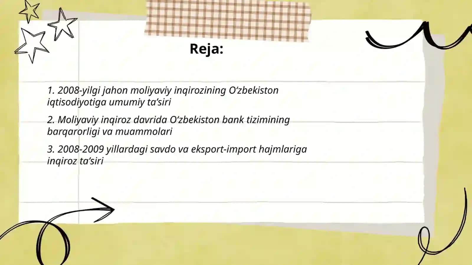 2008-yilgi jahon moliyaviy inqirozning Oʻzbekiston iqtisodiyotiga umumiy taʼsiri 2