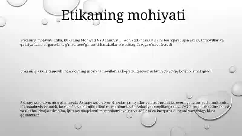 Etikaning Mohiyati Va Ahamiyati 2