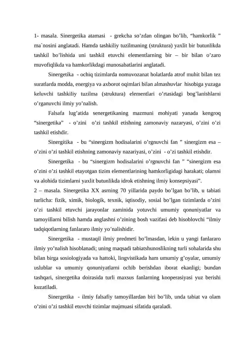 Sinеrgеtikа vа pеdаgоgik sinеrgеtikаning mоhiyati 2