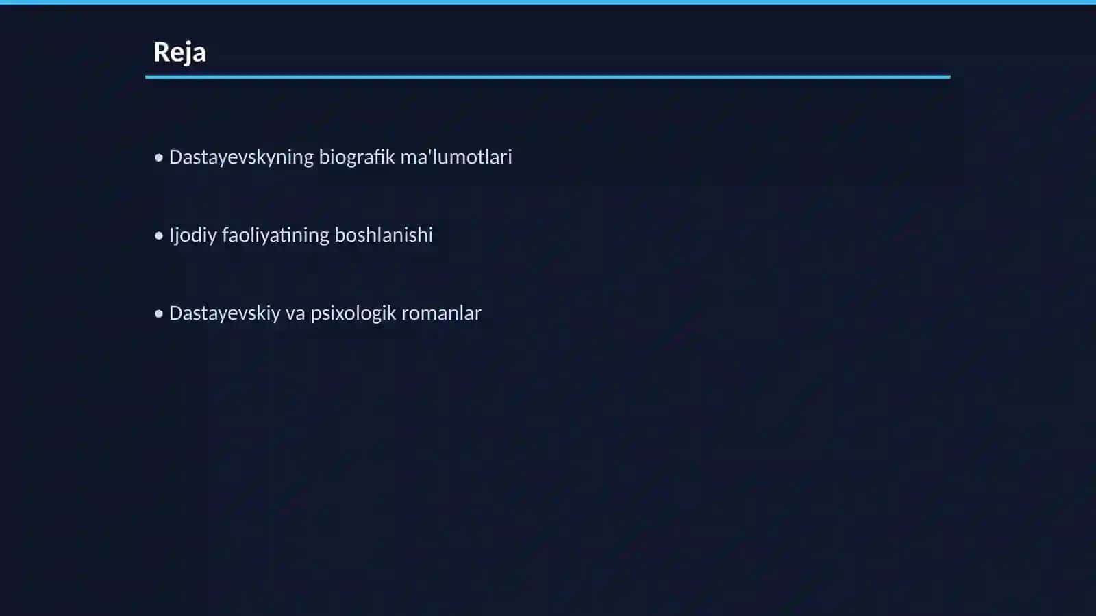 Dastayevskyning hayoti va ijodi 2