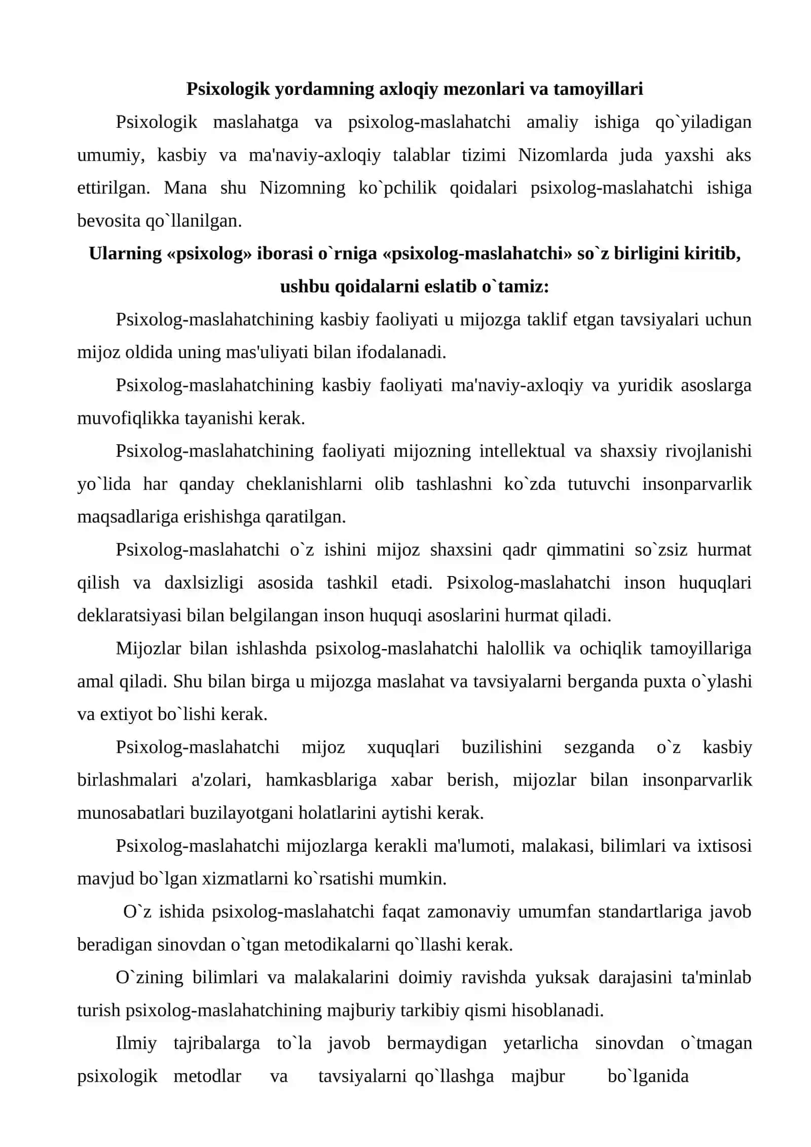 Kansultativ yordam tamiyillari 2