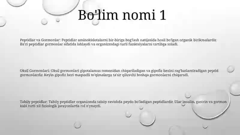 Oqsil Tabiatli Peptid Va Gormonlar 2