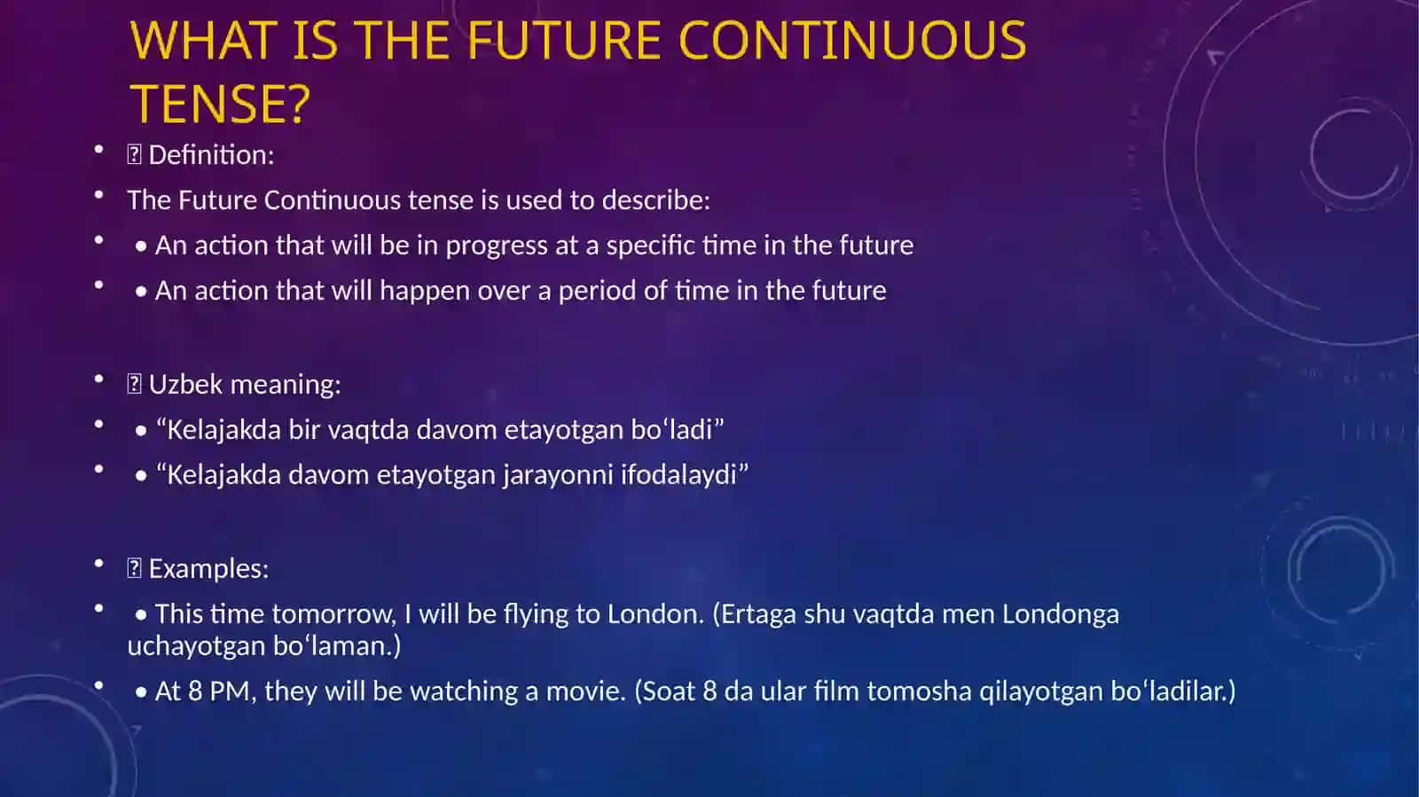 Future Continuous Tense 2