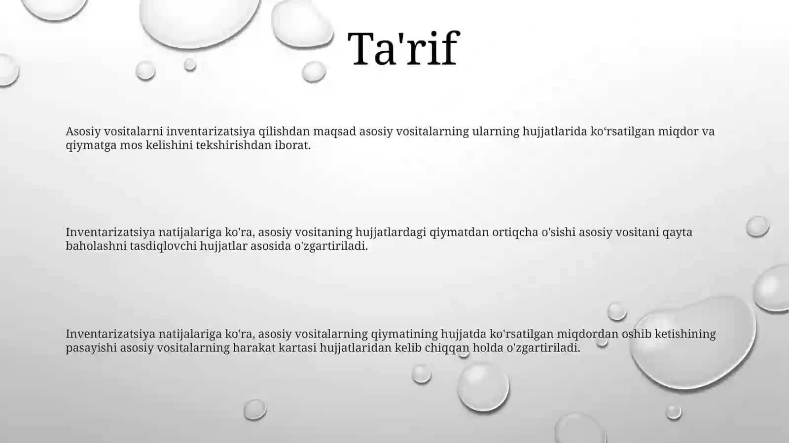 Асосий воситаларни инвентаризациядан утказиш тартиби 2