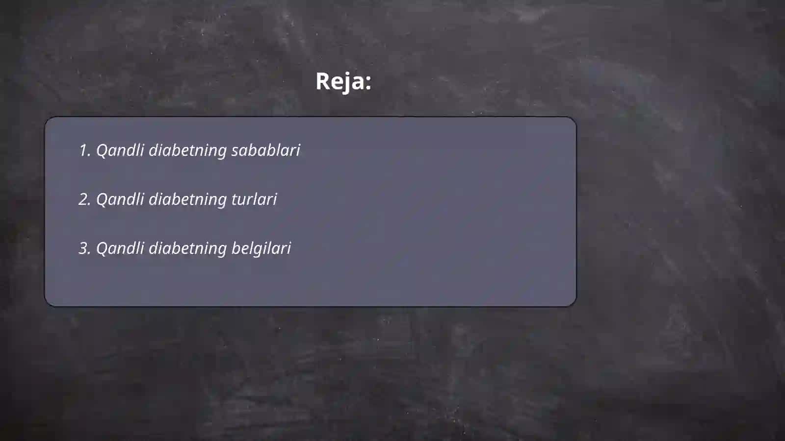 Qandli diabed va ochlikda ketanuriya va ketonemiya 2