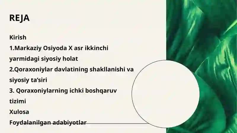 Markaziy Osiyoda X-asrikkinci yarmidagi siyosiy jarayonlar 2