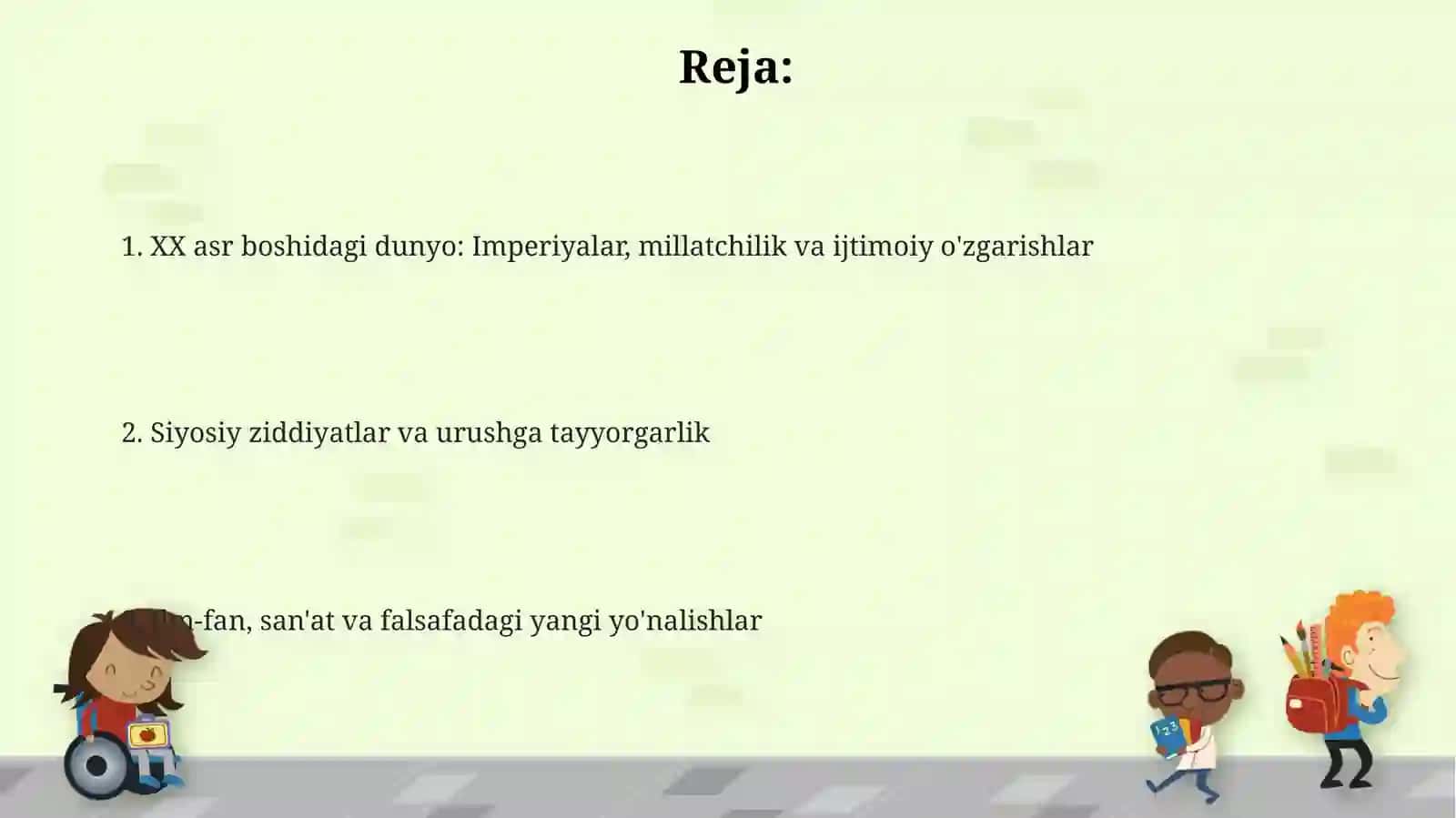 XX asr boshlaridagi ijtimoiiy-siyosiy vaziyat 2