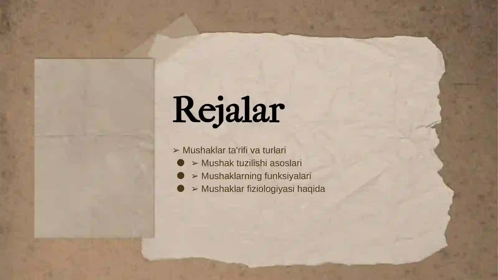 Mushaklar ta'rifi va turlari 2