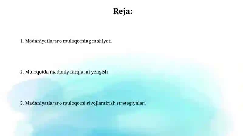 Madaniyatlararo muloqot 2