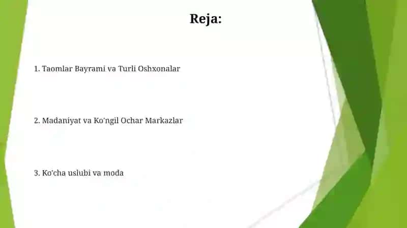Taomlar Bayrami va Turli Oshxonalar 2
