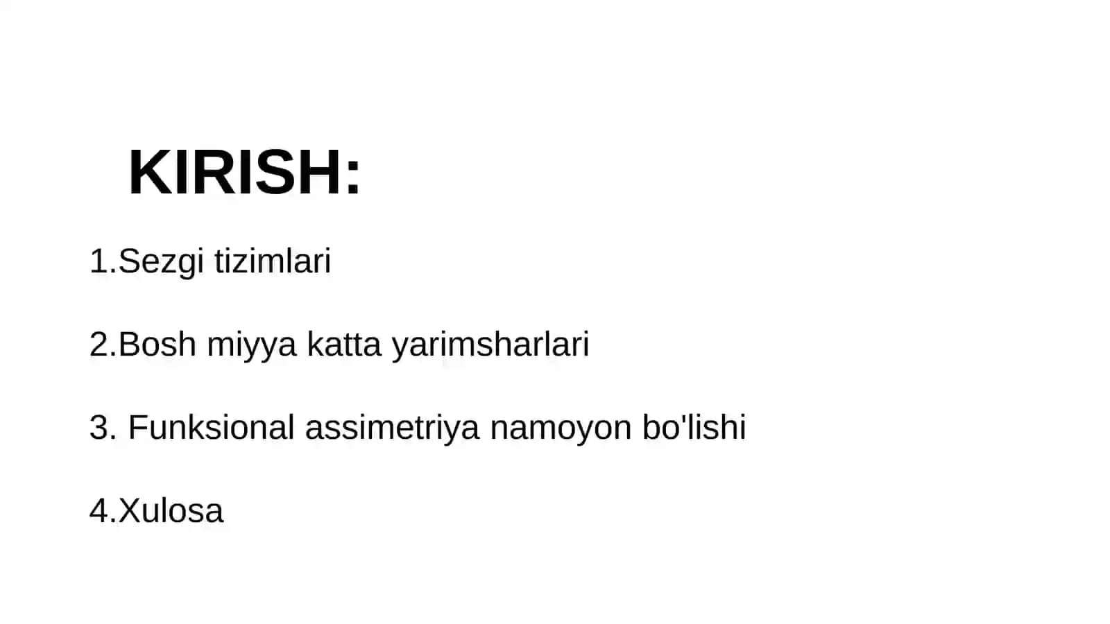 Bosh miya turli bo'limlarini o'rganish 2